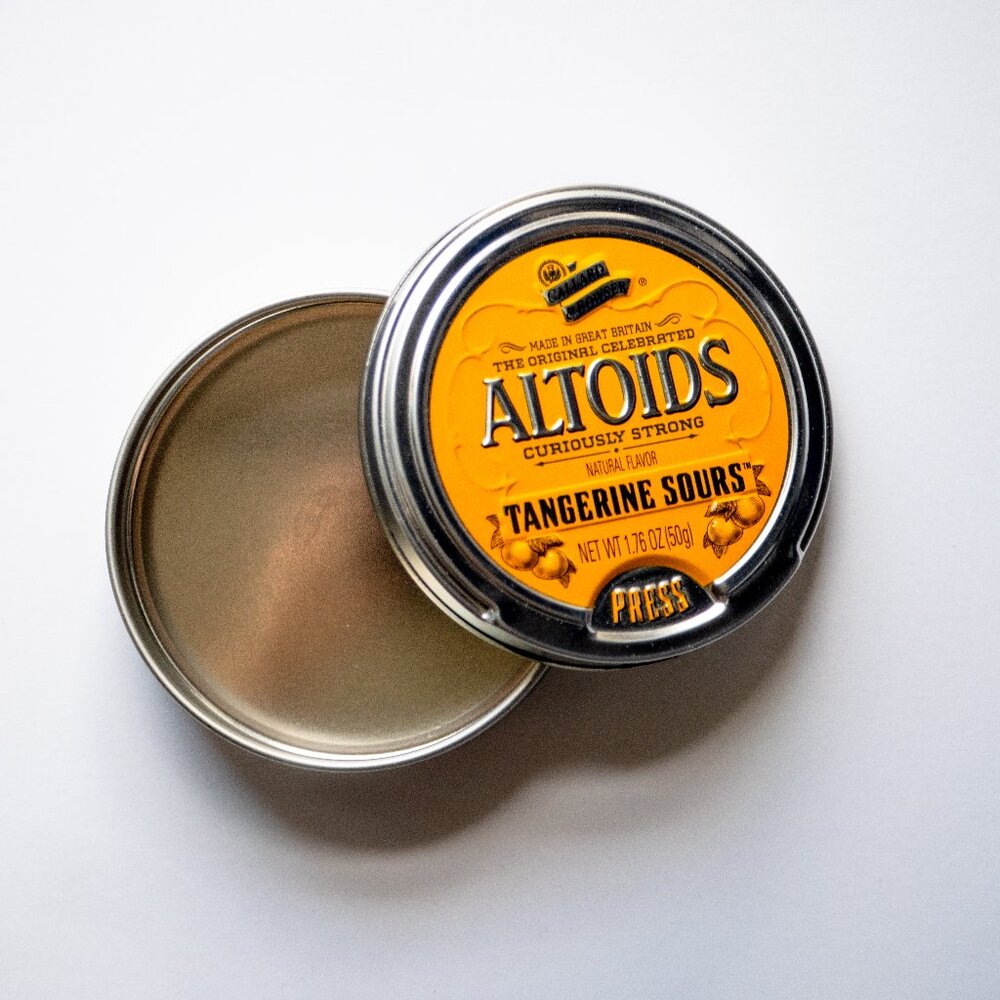 RARE Discontinued Altoids Tangerine Sours Embossed Collector Tin